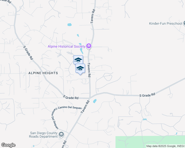 map of restaurants, bars, coffee shops, grocery stores, and more near 2315 Tavern Road in Alpine