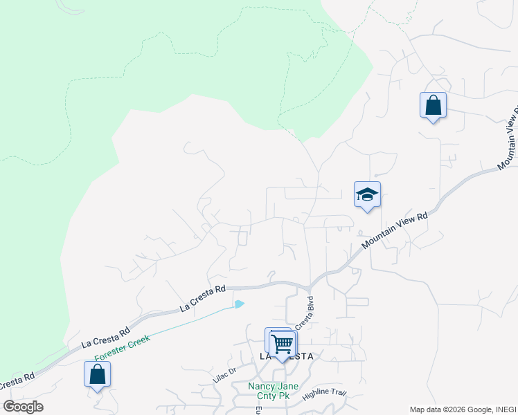 map of restaurants, bars, coffee shops, grocery stores, and more near 171 La Cresta Heights Road in El Cajon
