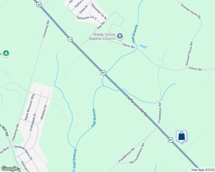 map of restaurants, bars, coffee shops, grocery stores, and more near 4895 Jeffersonville Road in Macon