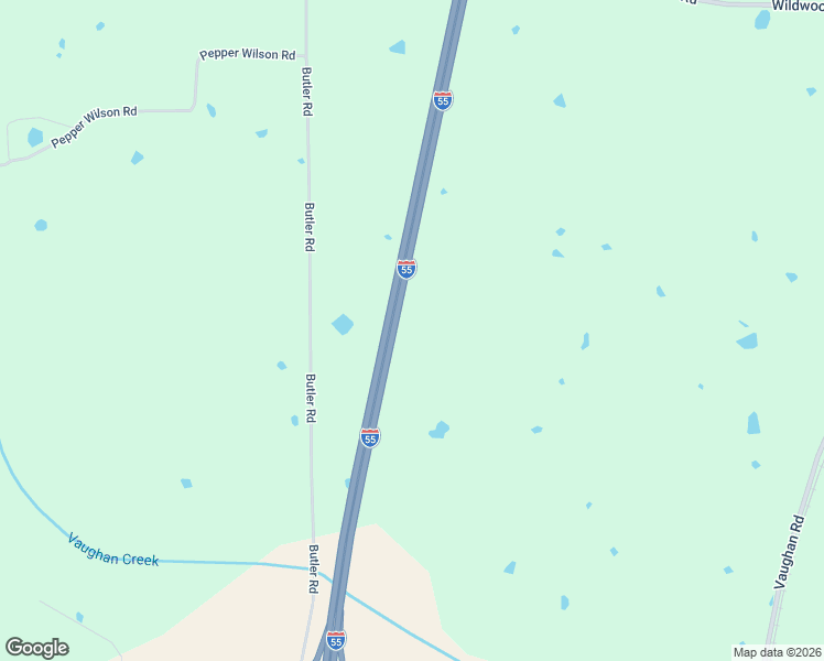 map of restaurants, bars, coffee shops, grocery stores, and more near Interstate 55 in Vaughan