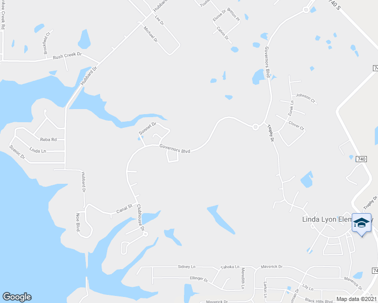 map of restaurants, bars, coffee shops, grocery stores, and more near Governors Boulevard in Heath