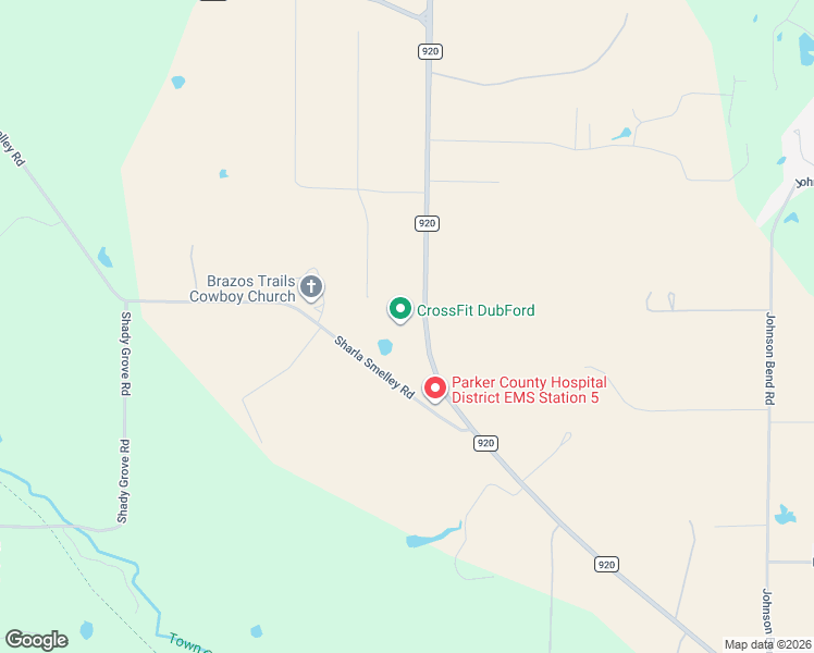 map of restaurants, bars, coffee shops, grocery stores, and more near 4901-5195 Farm to Market 920 in Weatherford