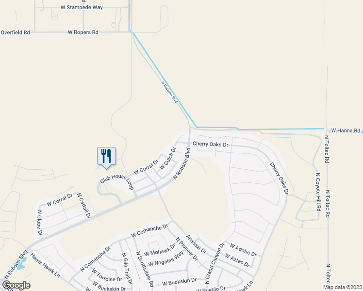 map of restaurants, bars, coffee shops, grocery stores, and more near 4774 West Agave Court in Eloy