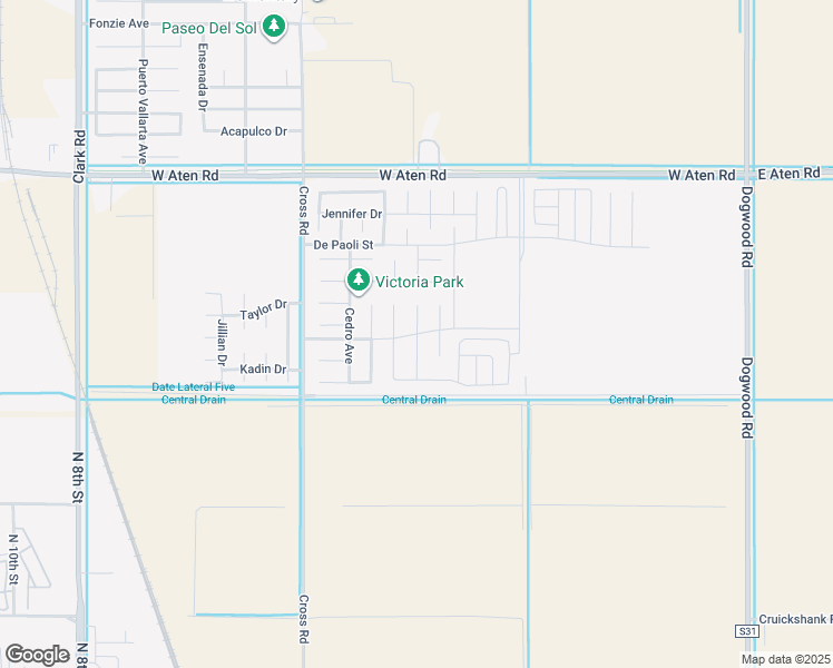 map of restaurants, bars, coffee shops, grocery stores, and more near Bernardi Street in Imperial