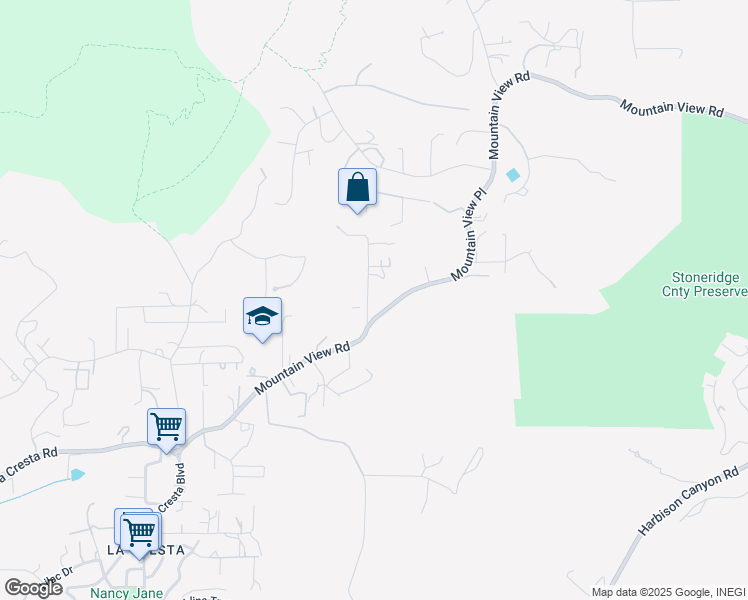 map of restaurants, bars, coffee shops, grocery stores, and more near 720 Mountain View Road in El Cajon