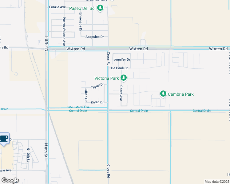 map of restaurants, bars, coffee shops, grocery stores, and more near 198 Bernardi Street in Imperial