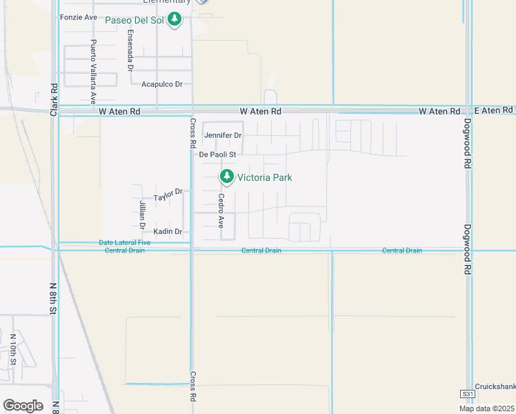 map of restaurants, bars, coffee shops, grocery stores, and more near Bernardi Street in Imperial