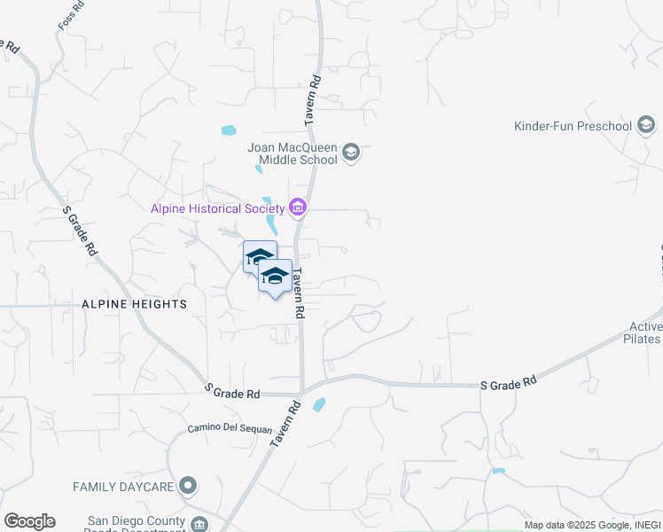map of restaurants, bars, coffee shops, grocery stores, and more near 2211 Tavern Road in Alpine