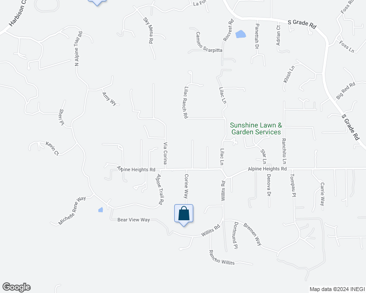 map of restaurants, bars, coffee shops, grocery stores, and more near 616 Alpine Heights Road in Alpine