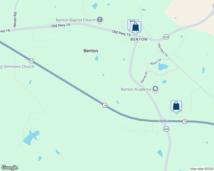 map of restaurants, bars, coffee shops, grocery stores, and more near in Benton