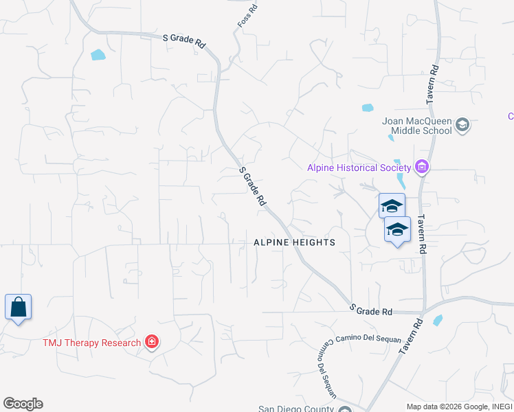 map of restaurants, bars, coffee shops, grocery stores, and more near 1414 South Grade Road in Alpine