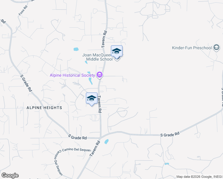 map of restaurants, bars, coffee shops, grocery stores, and more near 1831 Green Acres Drive in Alpine