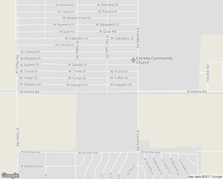 map of restaurants, bars, coffee shops, grocery stores, and more near 3220 West Hanna Road in Eloy