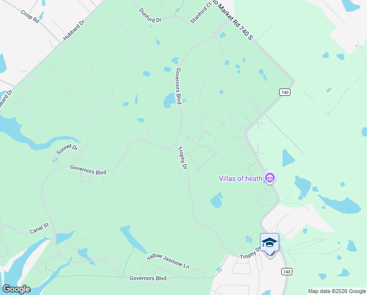 map of restaurants, bars, coffee shops, grocery stores, and more near 2013 Trophy Drive in Heath