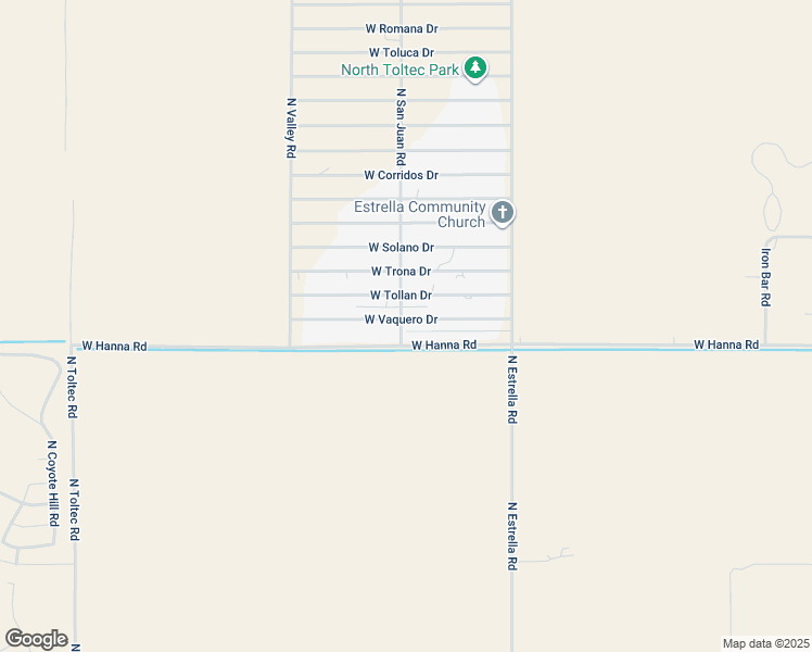 map of restaurants, bars, coffee shops, grocery stores, and more near 3220 West Hanna Road in Eloy