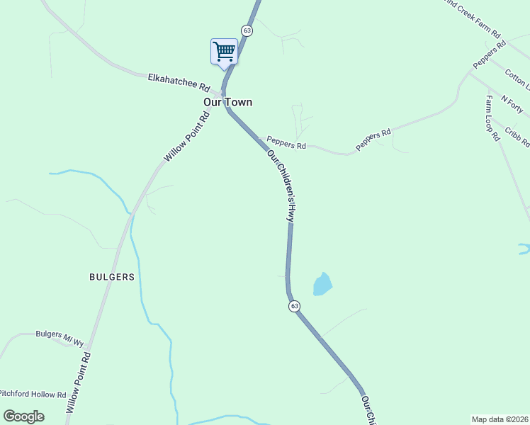 map of restaurants, bars, coffee shops, grocery stores, and more near 9354 Highway 63 in Alexander City