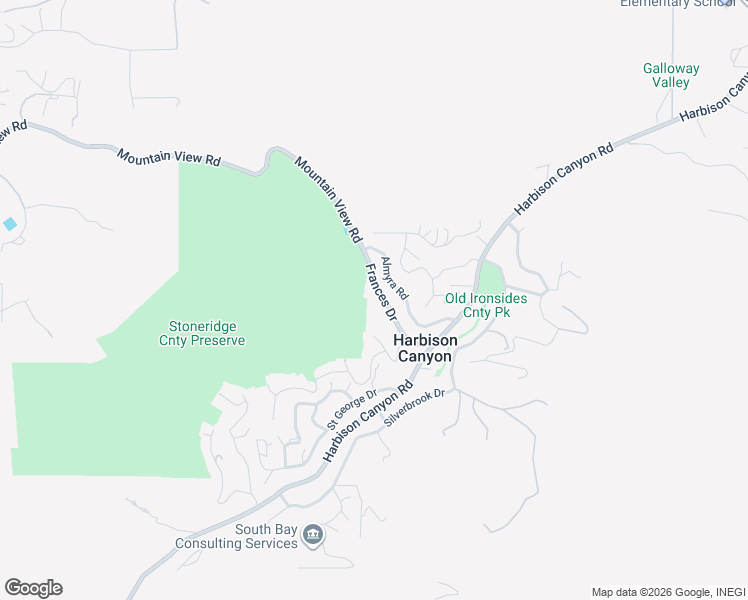 map of restaurants, bars, coffee shops, grocery stores, and more near 210 Frances Drive in El Cajon