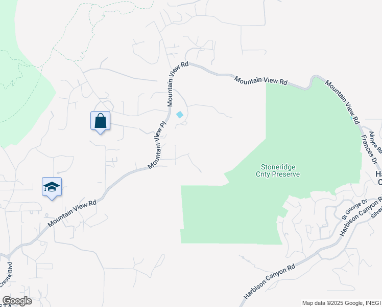 map of restaurants, bars, coffee shops, grocery stores, and more near 1152 Stoneridge Road in El Cajon