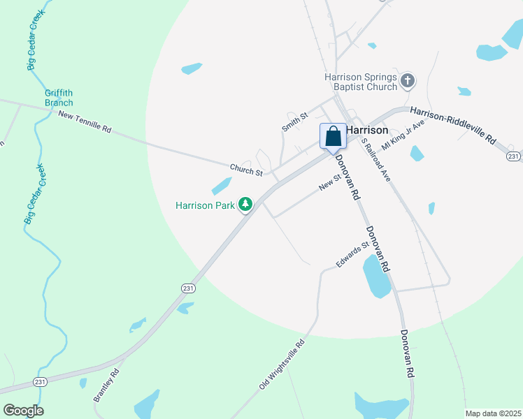 map of restaurants, bars, coffee shops, grocery stores, and more near 1758 Main Street in Harrison