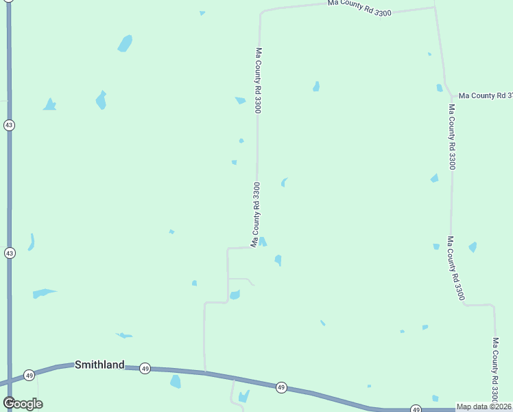 map of restaurants, bars, coffee shops, grocery stores, and more near Ma County Road 3300 in Marion County