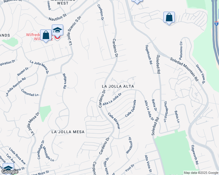map of restaurants, bars, coffee shops, grocery stores, and more near in San Diego