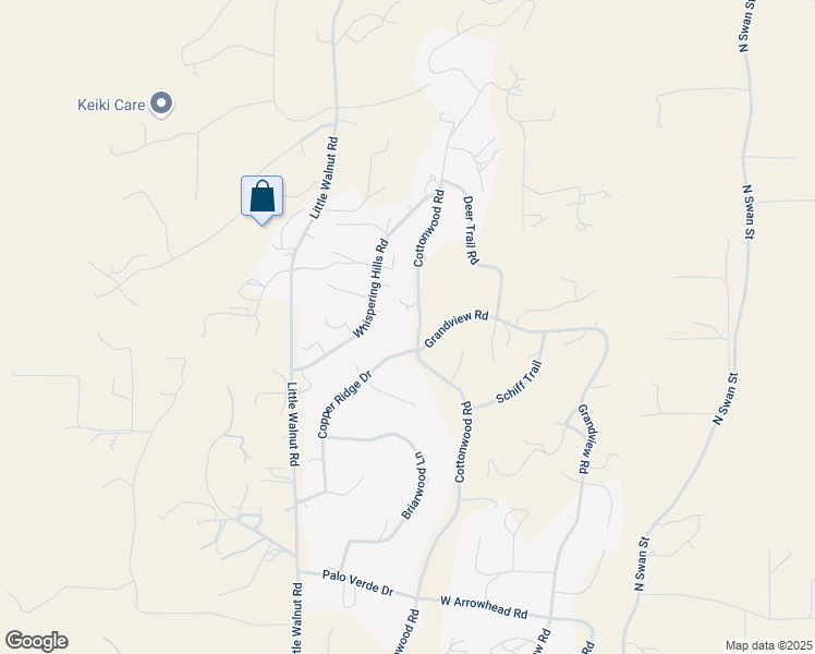 map of restaurants, bars, coffee shops, grocery stores, and more near 4781 Cottonwood Road in Silver City