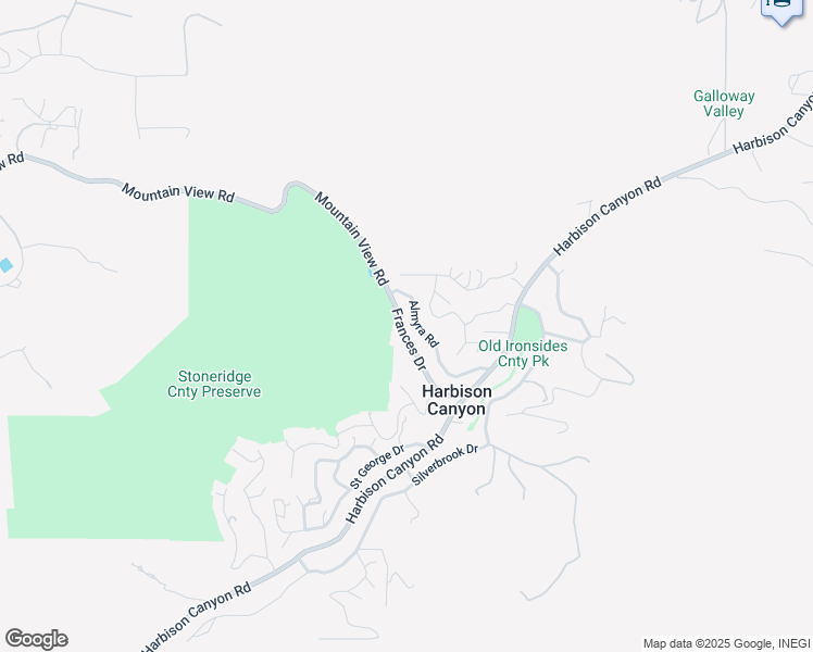 map of restaurants, bars, coffee shops, grocery stores, and more near 221 Frances Drive in El Cajon