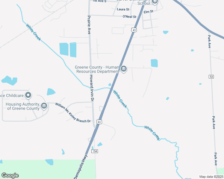 map of restaurants, bars, coffee shops, grocery stores, and more near 867 Demopolis Highway in Eutaw