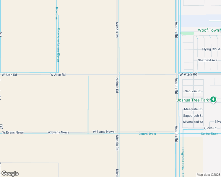 map of restaurants, bars, coffee shops, grocery stores, and more near 823 W Aten Rd in Imperial