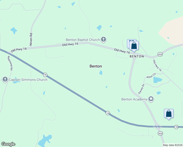 map of restaurants, bars, coffee shops, grocery stores, and more near in Benton