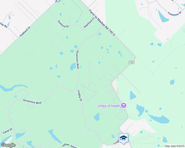 map of restaurants, bars, coffee shops, grocery stores, and more near 2615 Johnson Court in Heath