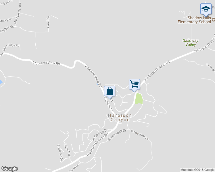map of restaurants, bars, coffee shops, grocery stores, and more near 322 West Noakes Street in El Cajon