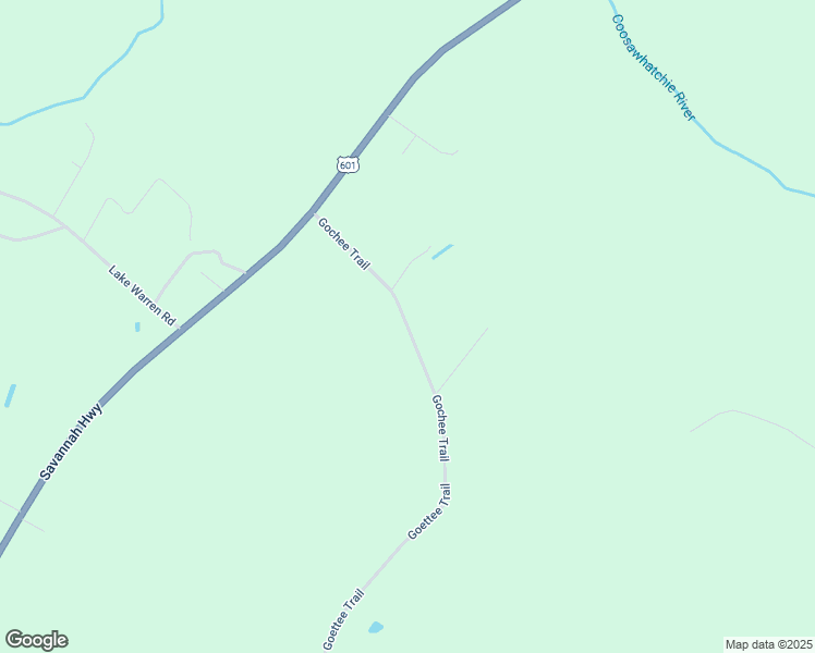 map of restaurants, bars, coffee shops, grocery stores, and more near Gochee Trail in Hampton County