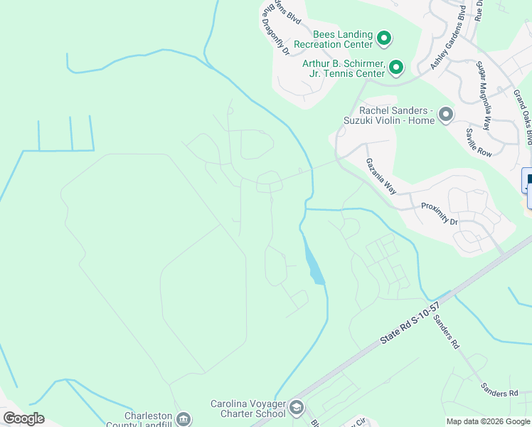 map of restaurants, bars, coffee shops, grocery stores, and more near Unnamed Road in Charleston