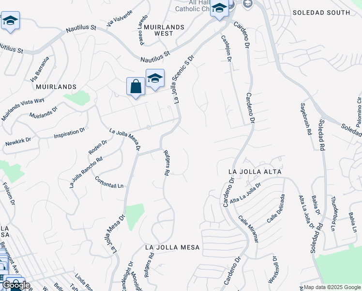 map of restaurants, bars, coffee shops, grocery stores, and more near 1792 Colgate Circle in San Diego