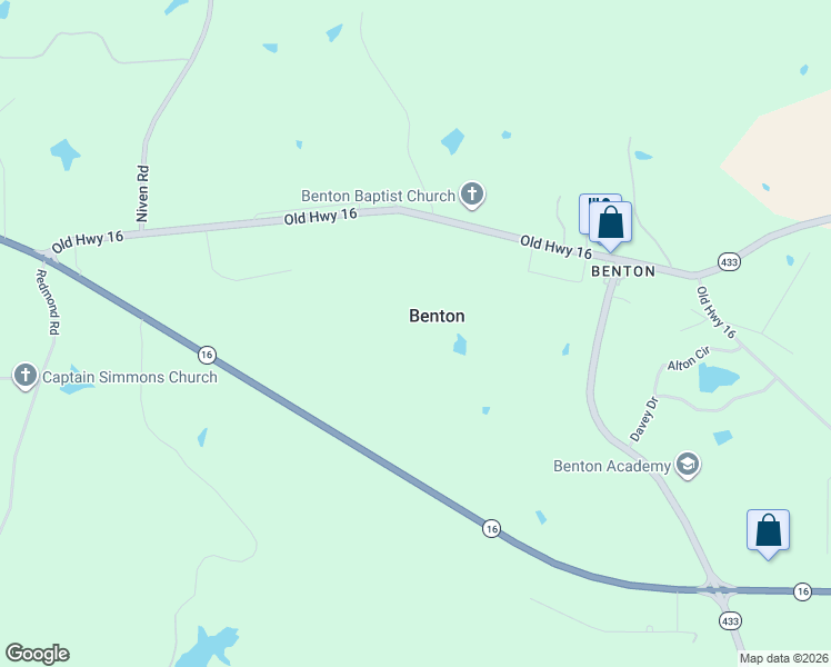 map of restaurants, bars, coffee shops, grocery stores, and more near in Benton