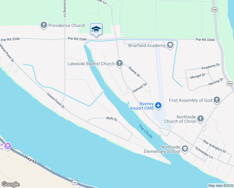 map of restaurants, bars, coffee shops, grocery stores, and more near 310 Gittinger Road in Lake Providence