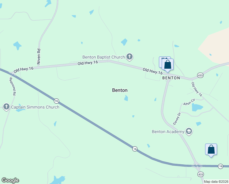 map of restaurants, bars, coffee shops, grocery stores, and more near in Benton