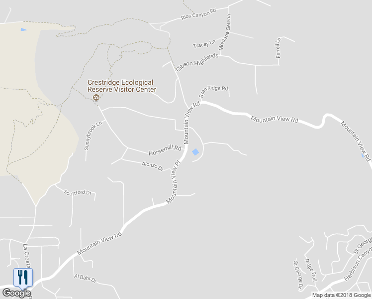 map of restaurants, bars, coffee shops, grocery stores, and more near 900 Mountain View Road in El Cajon
