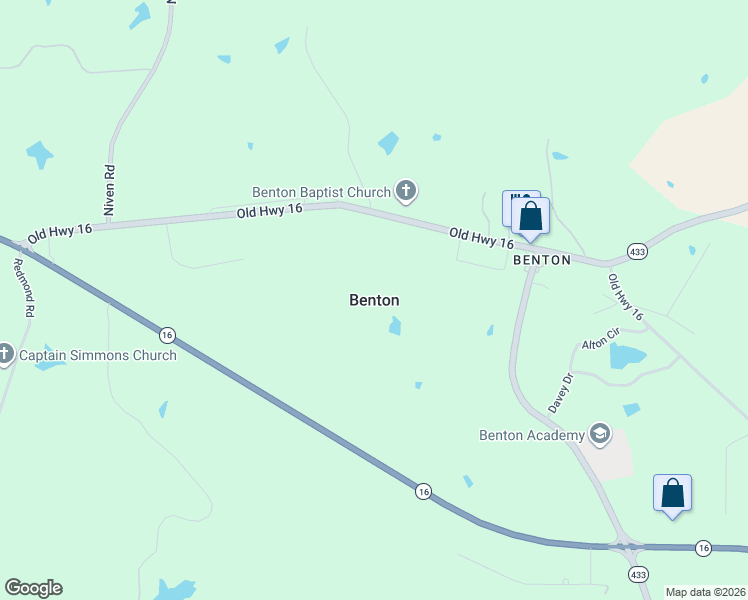 map of restaurants, bars, coffee shops, grocery stores, and more near in Benton