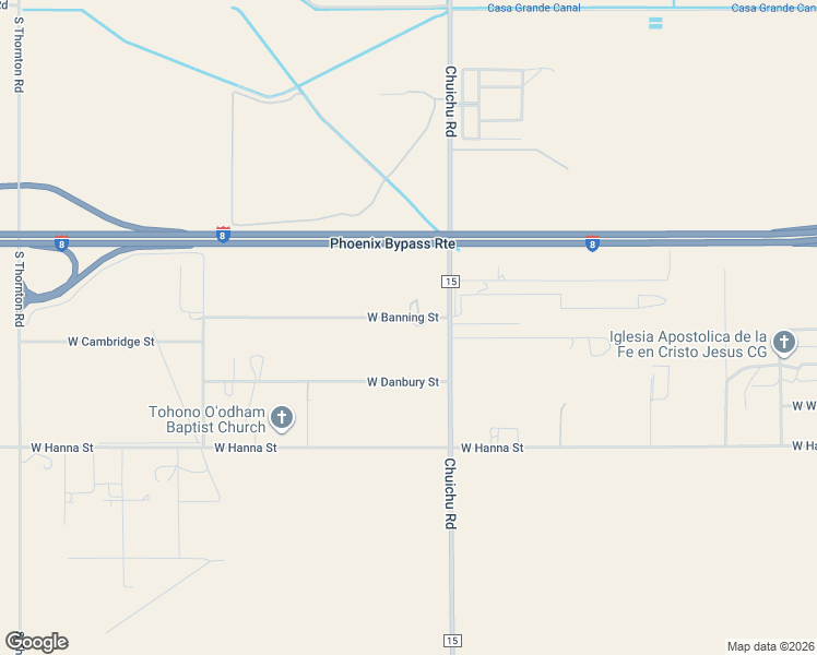 map of restaurants, bars, coffee shops, grocery stores, and more near 6108 Chuichu Road in Casa Grande