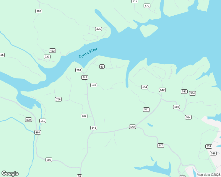 map of restaurants, bars, coffee shops, grocery stores, and more near 263 County Road 549 in Verbena
