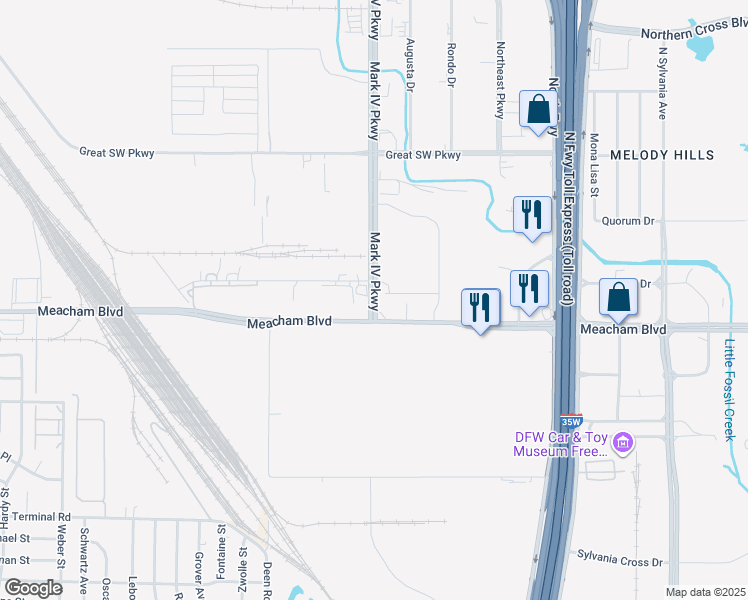 map of restaurants, bars, coffee shops, grocery stores, and more near in Fort Worth
