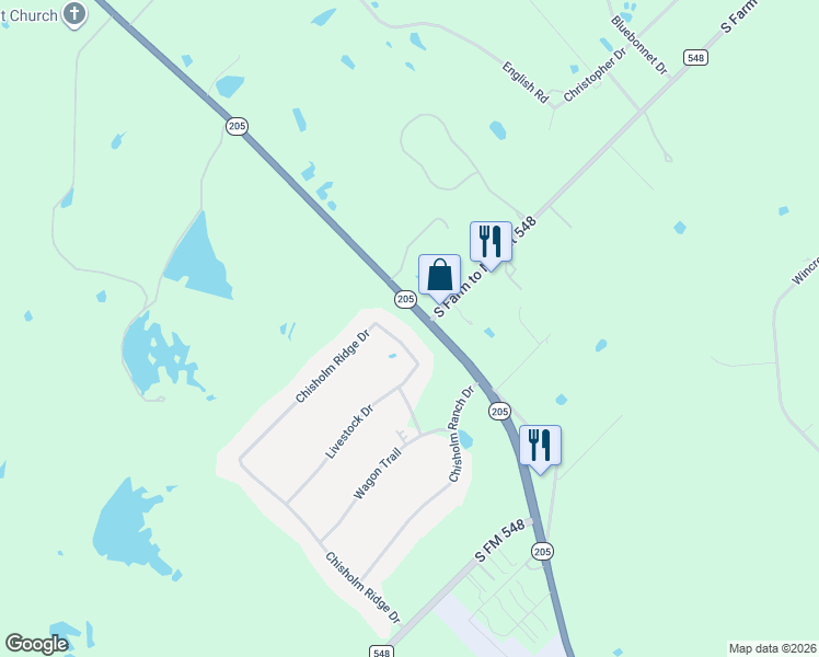 map of restaurants, bars, coffee shops, grocery stores, and more near in Rockwall County