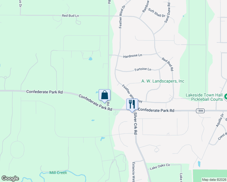 map of restaurants, bars, coffee shops, grocery stores, and more near 5804 Sparrow Court in Fort Worth