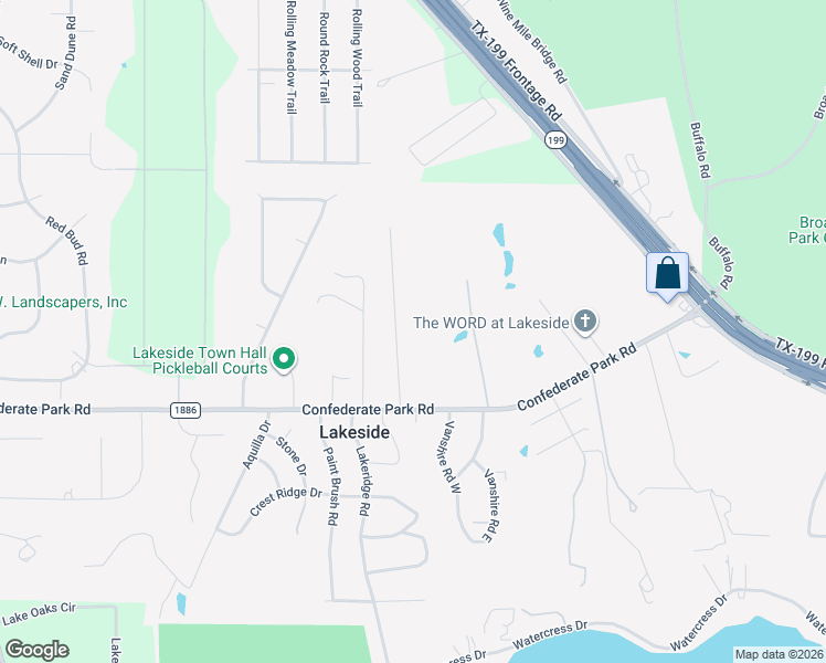 map of restaurants, bars, coffee shops, grocery stores, and more near 128 Tamarron Drive in Lakeside