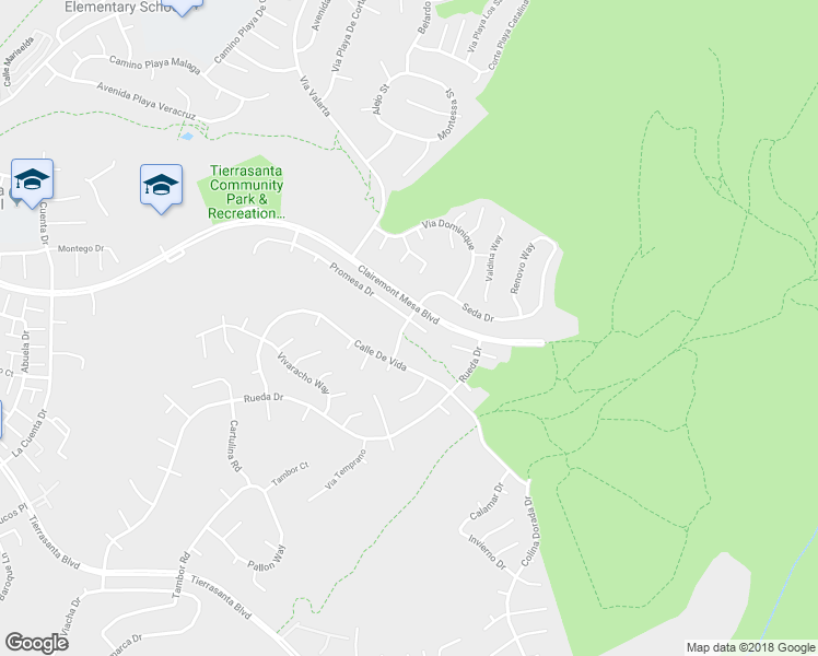 map of restaurants, bars, coffee shops, grocery stores, and more near 11245 Promesa Drive in San Diego