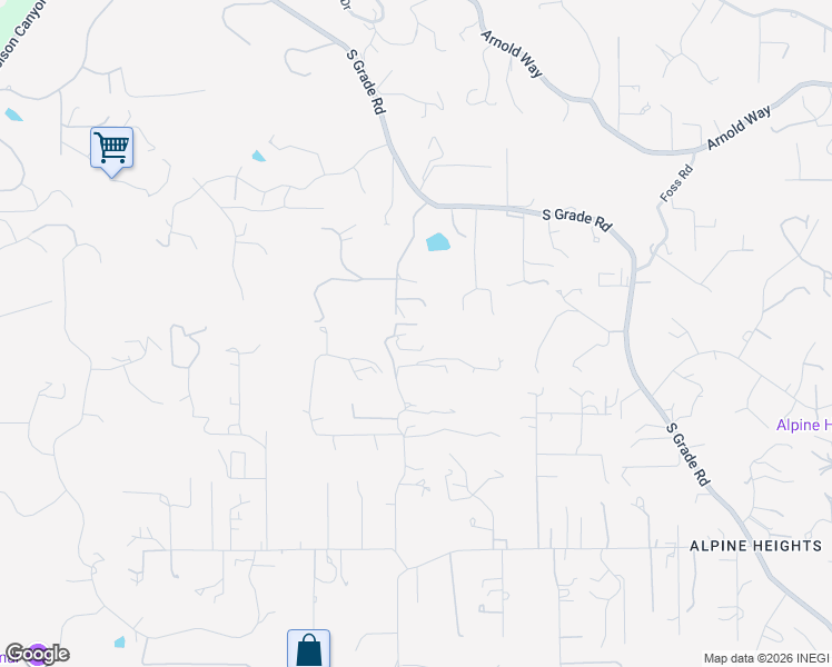 map of restaurants, bars, coffee shops, grocery stores, and more near 1815 Lilac Lane in Alpine