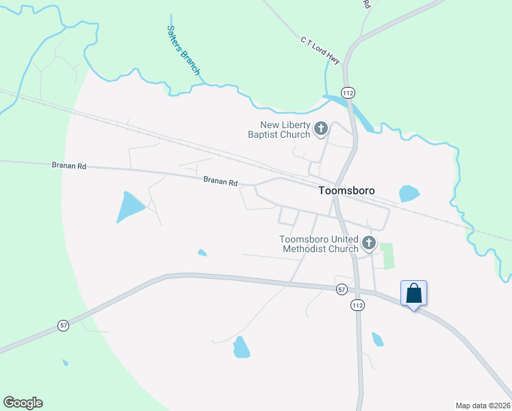 map of restaurants, bars, coffee shops, grocery stores, and more near 112 Manson Street in Toomsboro
