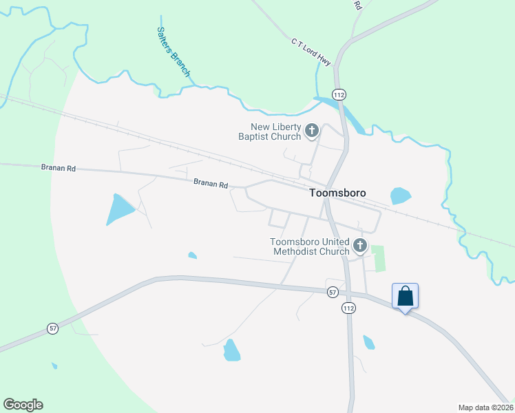 map of restaurants, bars, coffee shops, grocery stores, and more near 112 Manson in Toomsboro